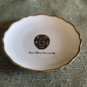 Faberge Limoges France Fifteenth Anniversary 4 Inch Plate~Butter Pat